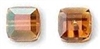 8mm Cube Bead Crystal Copper