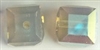 8mm Cube Bead Light Grey Opal AB