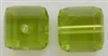 8mm Cube Bead Light Olivine