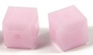 8mm Cube Bead Rose Alabaster