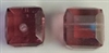 8mm Cube Bead Rose Satin