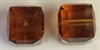 8mm Cube Bead Topaz Satin