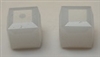 8mm Cube Bead White Alabaster