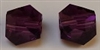 4mm Graphic Cube Amethyst