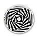 Swarovski 14mm Twisted Bead- Zebra