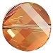 Swarovski 18mm Twisted Bead- Crystal Copper