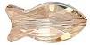 Swarovski 18mm Fish Bead- Golden Shadow