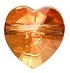 Swarovski 10mm Heart Bead- Crystal Copper