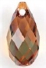 11 x 5.5mm Briolette Pendant Crystal Copper