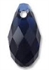 13 x 6.5mm Briolette Pendant Dark Indigo