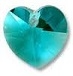 10mm Heart Pendant Blue Zircon