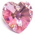 10mm Heart Pendant Rose AB