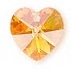 10mm Heart Pendant Topaz AB