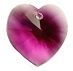 18mm Heart Pendant Fuchsia