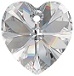 28mm Heart Pendant Crystal