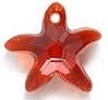 16mm Starfish Pendant Red Magma