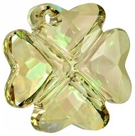 28mm Clover Pendant- Luminous Green