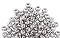 Smooth Round Metallized Plastic Beads- 6mm