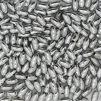 Oat Metallized Plastic Beads- 3 x 6mm