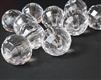 18mm Global Faceted Acrylic Beads - Clear