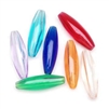 Spaghetti Bead- 19 x 6mm- TRANSPARENT COLORS