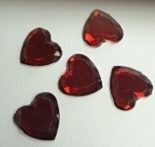 Acrylic/Plastic Heart Flat Back-18mm