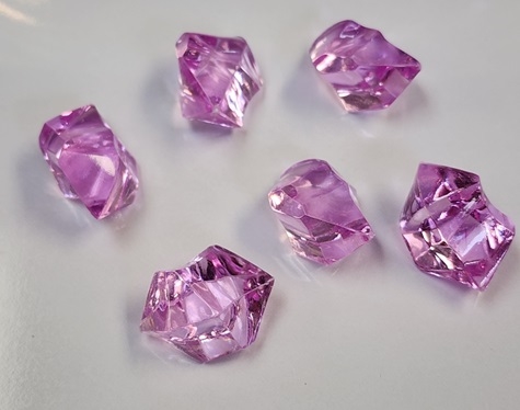 Acrylic Rocks/Nuggets- LIGHT ORCHID