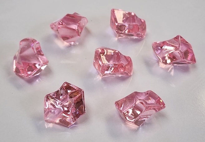 Acrylic Rocks/Nuggets- PINK