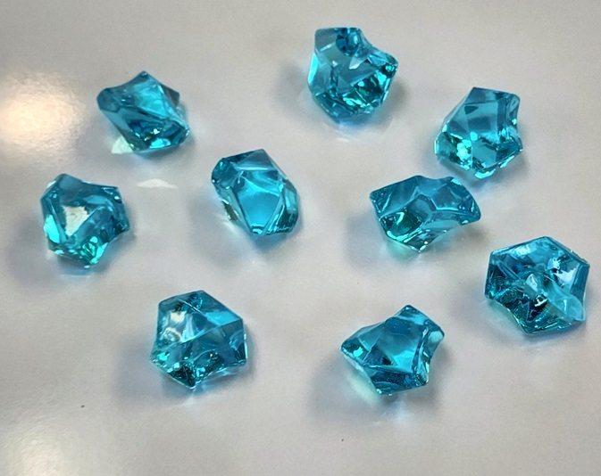 Acrylic Rocks/Nuggets- TURQUOISE