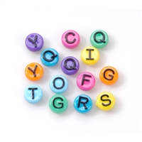 10mm Round Plastic Letters-COLORS
