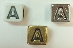 6mm Square Plastic Letter- A