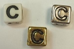 6mm Square Plastic Letter- C