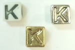 6mm Square Plastic Letter- K