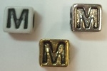 6mm Square Plastic Letter- M