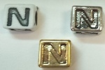 6mm Square Plastic Letter- N