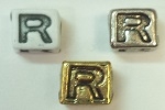 6mm Square Plastic Letter- R
