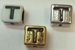 6mm Square Plastic Letter- T