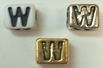 6mm Square Plastic Letter- W