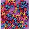 6mm Square Plastic Letters-COLORS