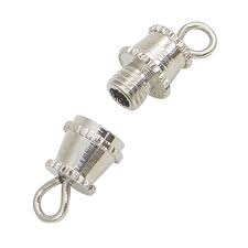 15mm Barrel Clasp-IMITATION RHODIUM SILVER