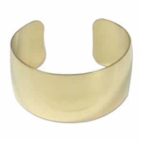 Brass Bracelet Blank Cuff-1 1/2" DOMED