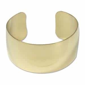 Brass Bracelet Blank Cuff-1 1/2" DOMED