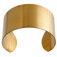 Brass Bracelet Blank Cuff - 1 1/2" FLAT