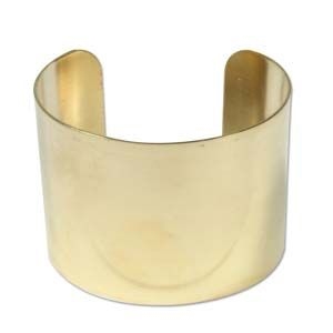 Brass Bracelet Blank Cuff-2" FLAT