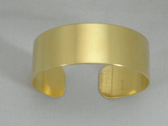 Brass Bracelet Blank Cuff-3/4" FLAT