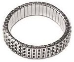 Cha Cha Expansion Bracelet Blank-3 ROW SILVER