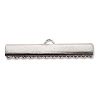 30mm Choker/Ribbon Ends-SILVER PLATE