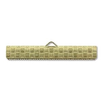 35mm Woven Pattern Choker/Ribbon Ends-GOLD PLATE