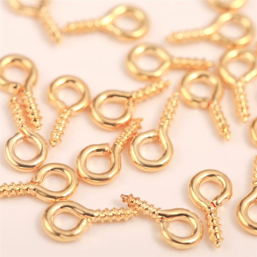 Small Eyescrews - 5mm - Bright Gold