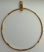 Round Hammered Earring Hoop-1 1/2"